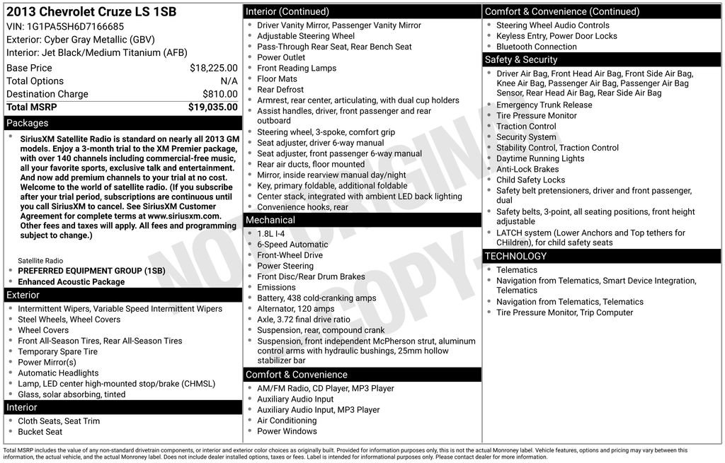 Used 2013 Chevrolet Cruze LS image 27
