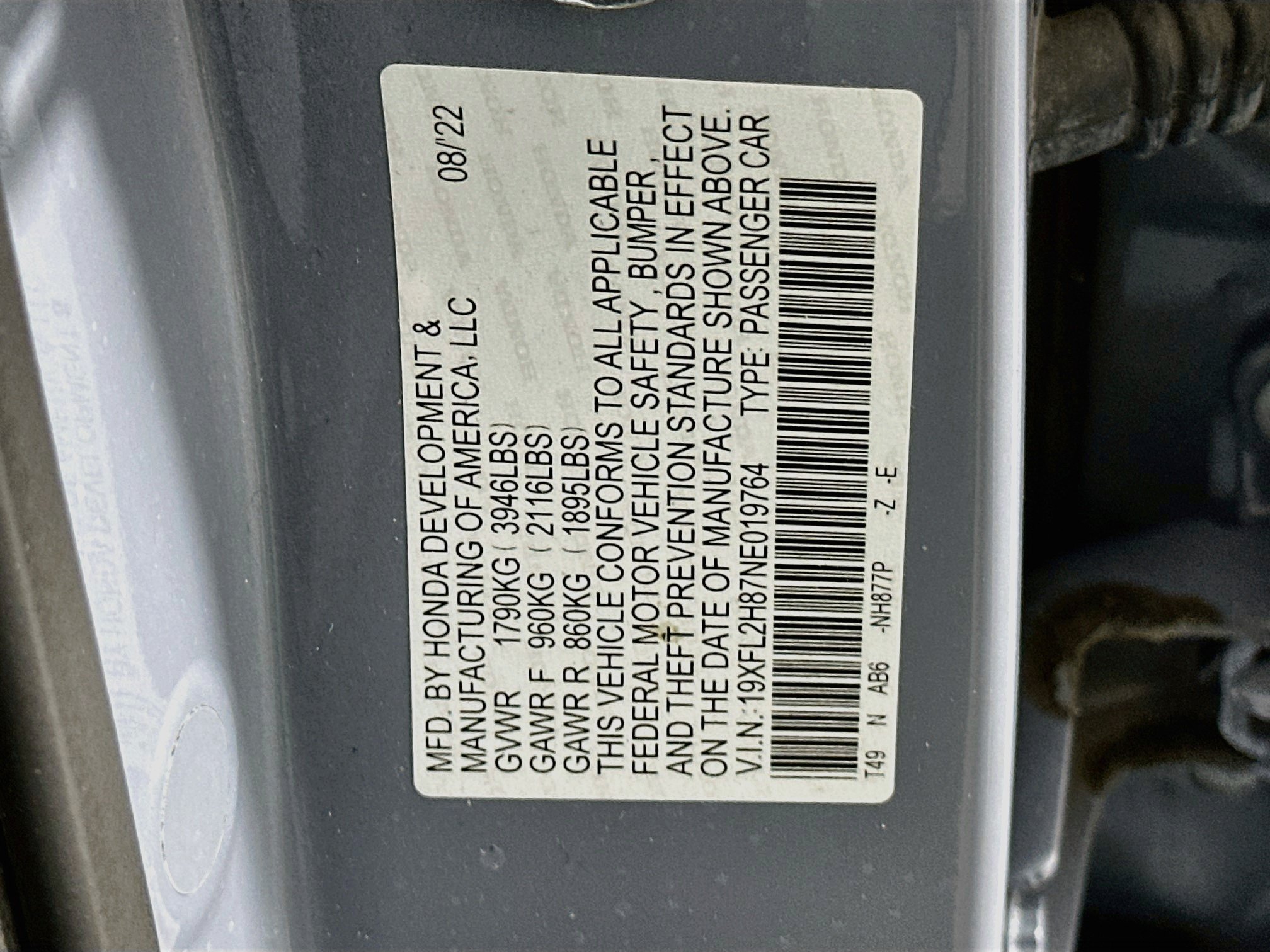 Used 2022 Honda Civic Sport image 12