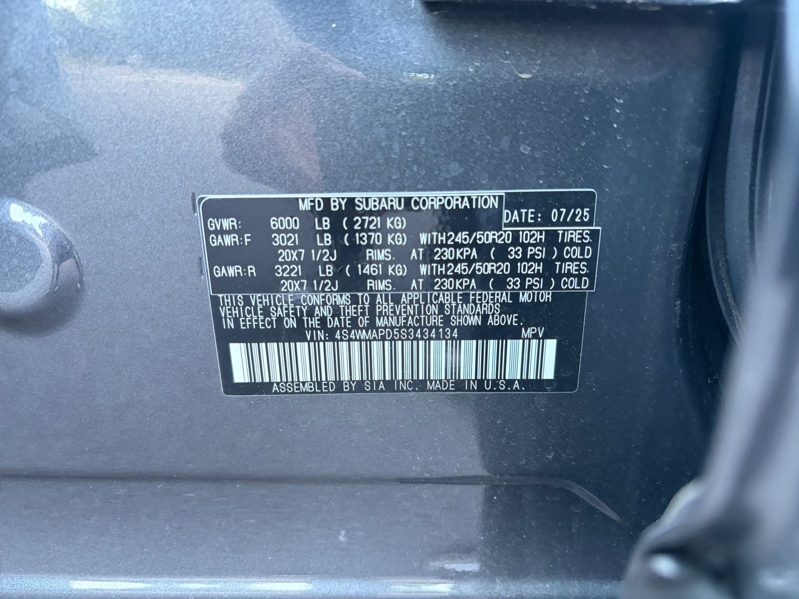 Used 2025 Subaru Ascent Limited w/ Popular Package #2 AWD/4WD image 33