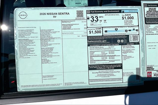 New 2026 Nissan Sentra SV image 12