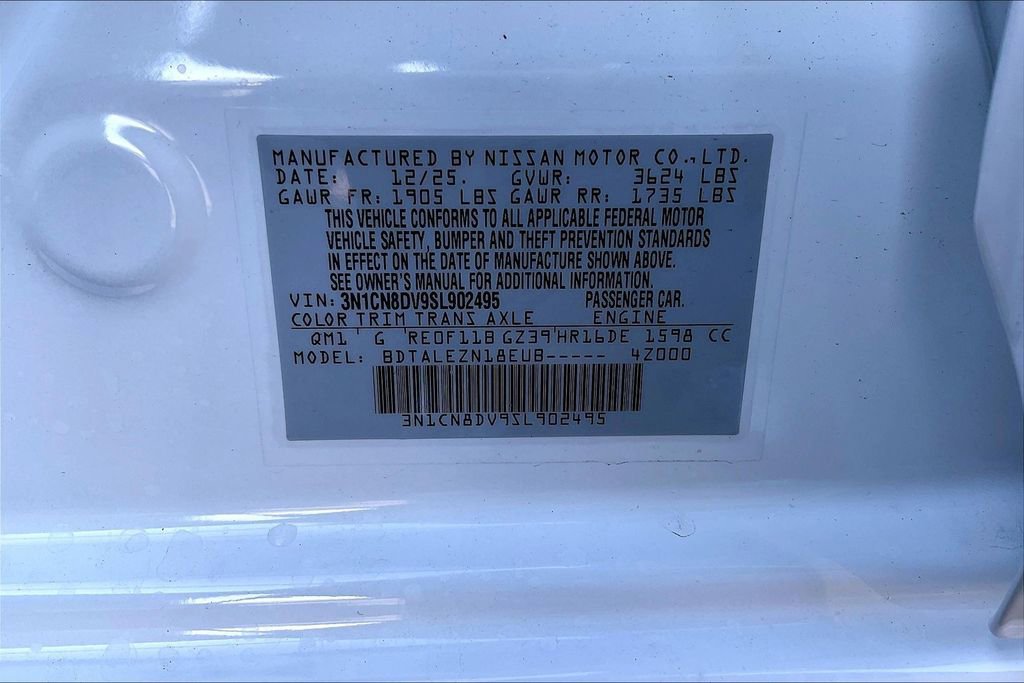 New 2025 Nissan Versa S w/ Trunk Package image 42