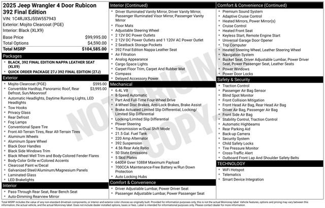 New 2025 Jeep Wrangler Unlimited Rubicon 392 image 35