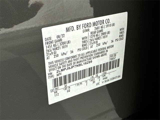 Used 2022 Lincoln Nautilus Black Label w/ Class II Trailer Tow Package image 37