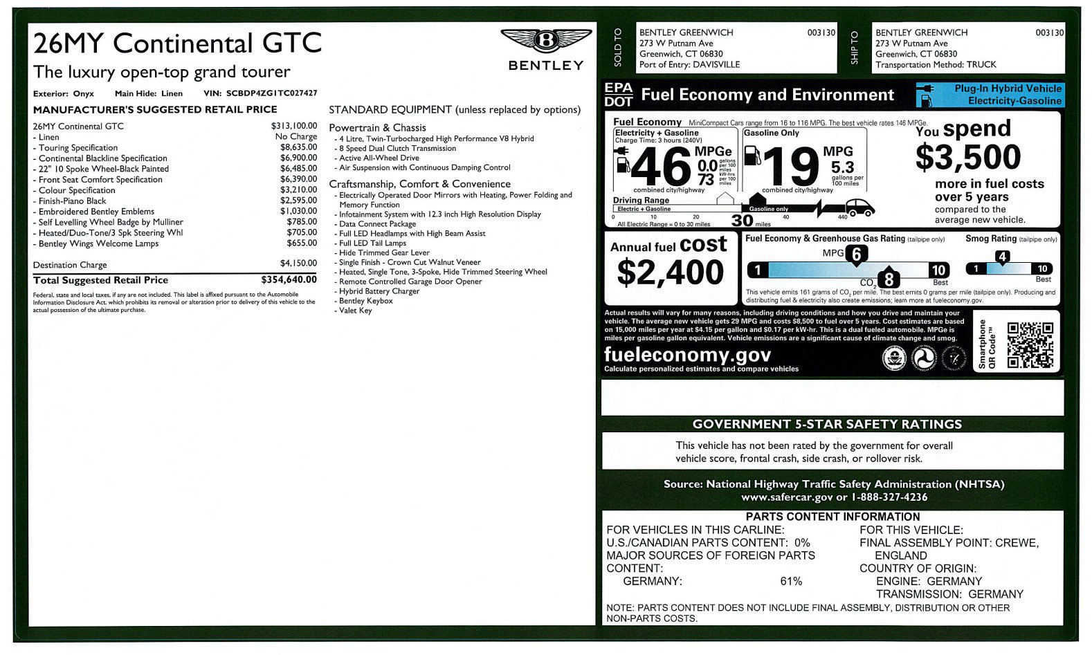 New 2026 Bentley Continental GTC AWD/4WD image 34
