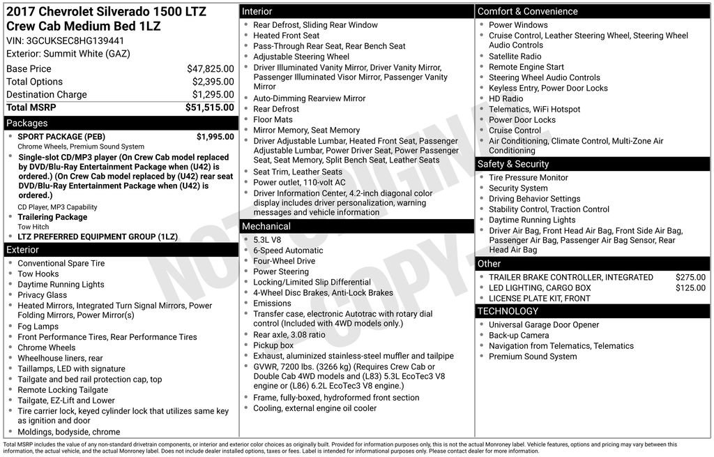 Used 2017 Chevrolet Silverado 1500 LTZ w/ Sport Package AWD/4WD image 4
