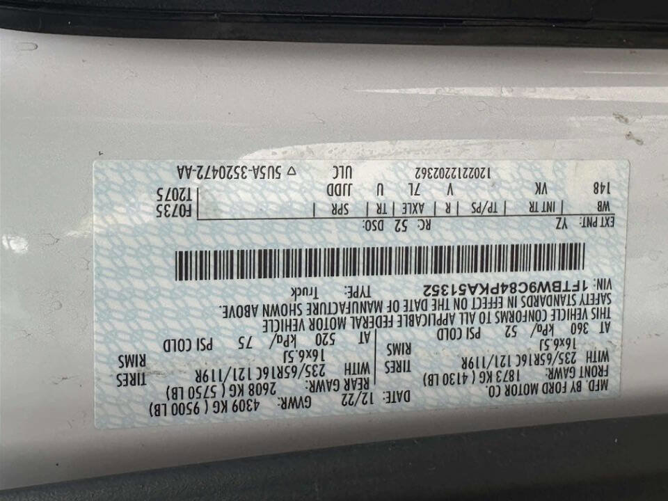 Used 2023 Ford Transit 350 350 3dr SWB Medium Roof Cargo w/ Load Area Protection Package image 21