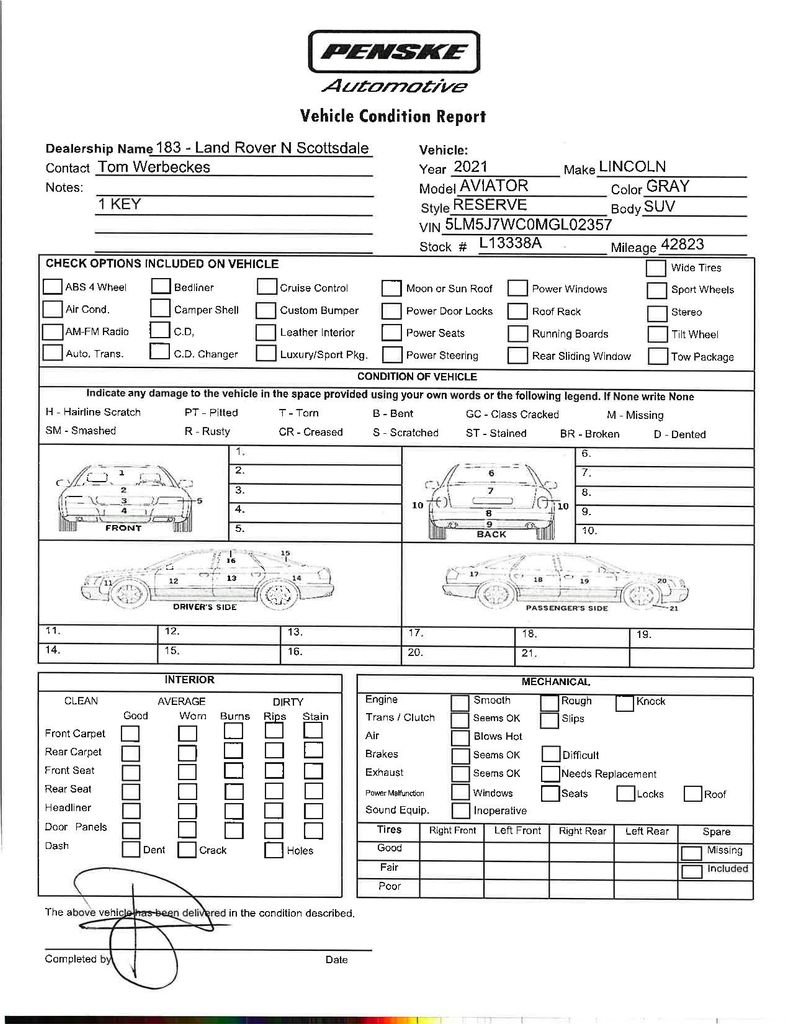 Used 2021 Lincoln Aviator Reserve w/ Equipment Group 208A RWD image 23