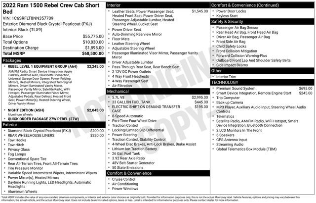 Used 2022 RAM 1500 Rebel w/ Rebel Level 1 Equipment Group AWD/4WD image 29