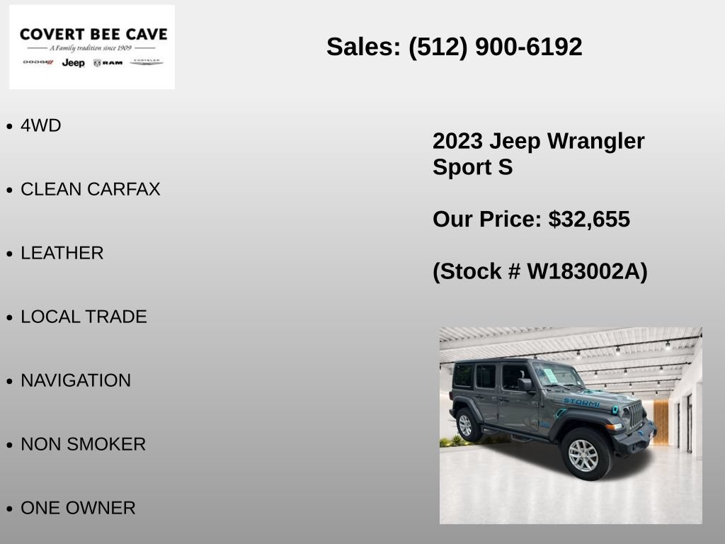 Used 2023 Jeep Wrangler Unlimited Sport AWD/4WD image 6