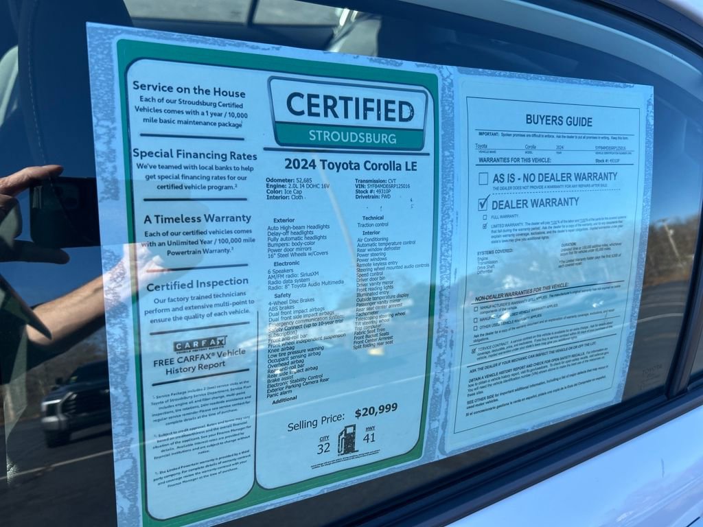 Certified 2024 Toyota Corolla LE image 30