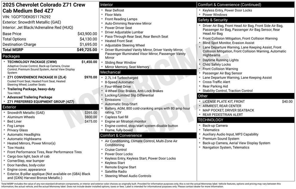 Used 2025 Chevrolet Colorado Z71 w/ Technology Package image 2