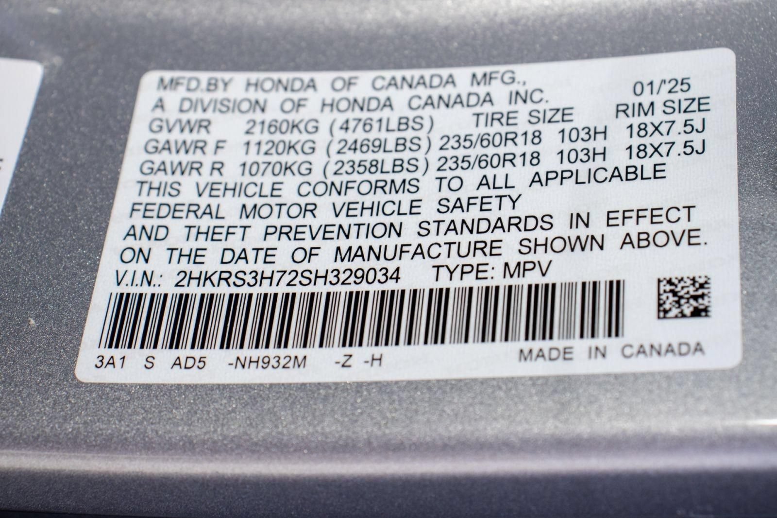 Certified 2025 Honda CR-V EX-L image 37