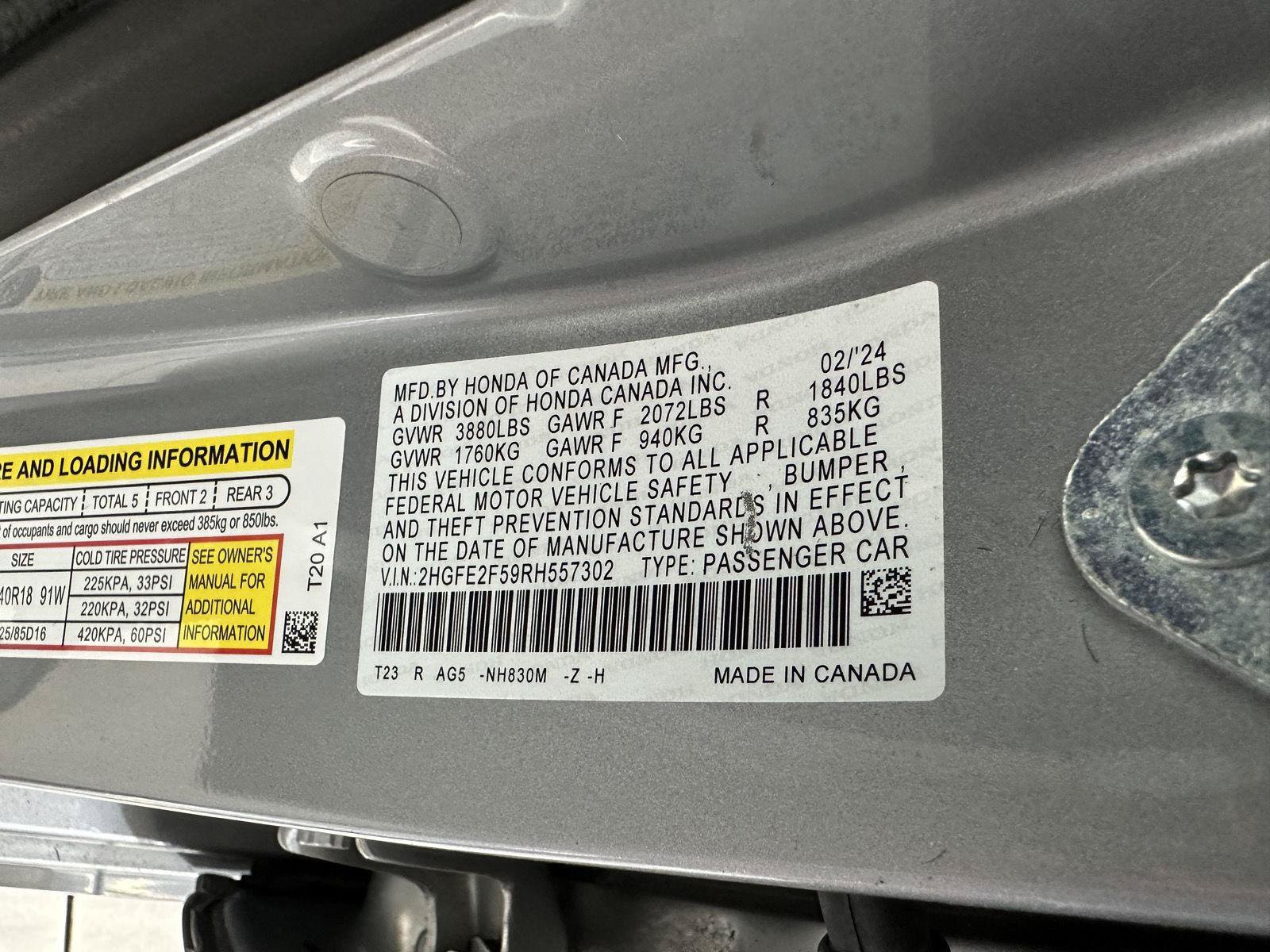 Certified 2024 Honda Civic Sport image 13