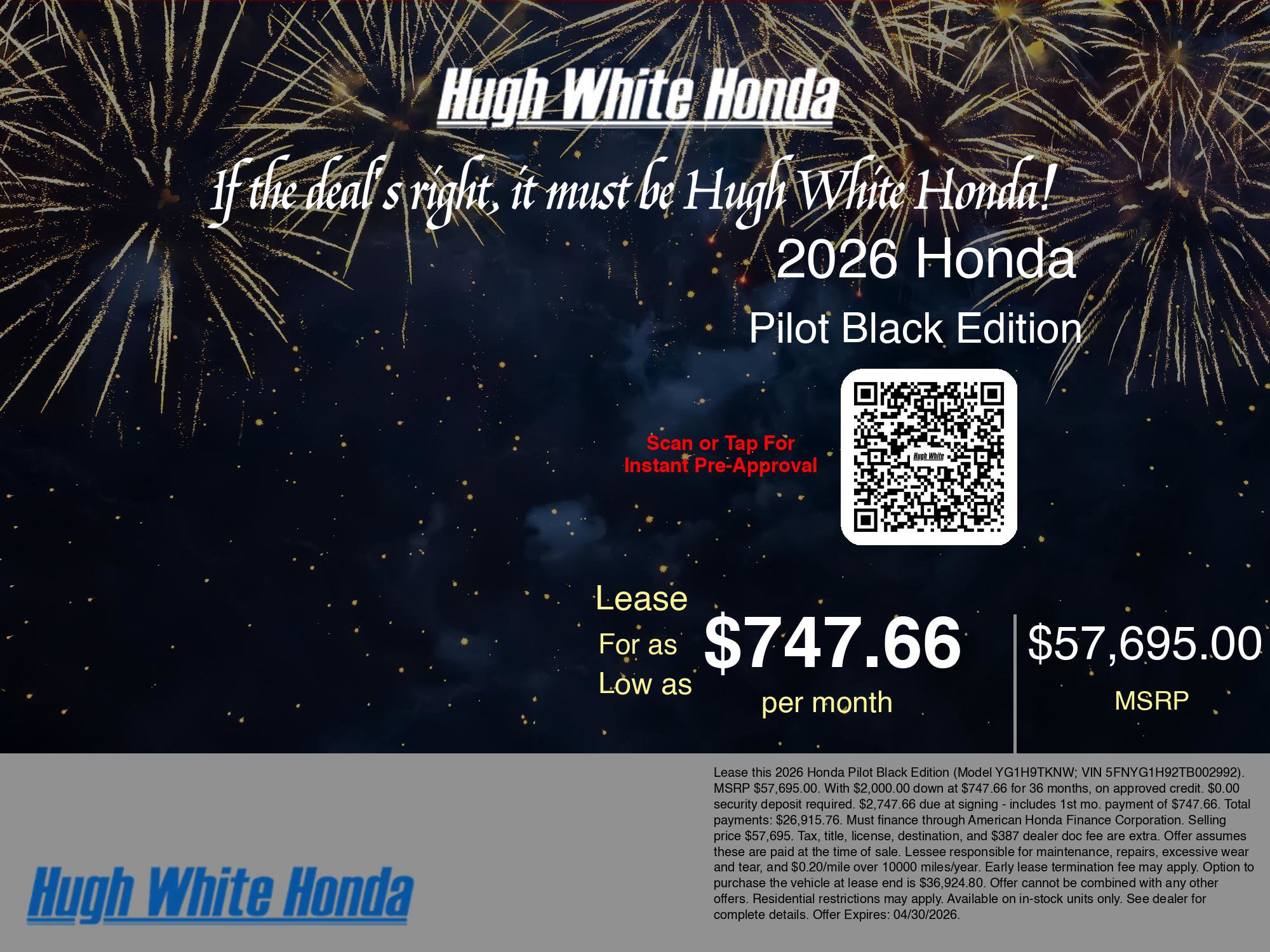 New 2026 Honda Pilot Black Edition image 3