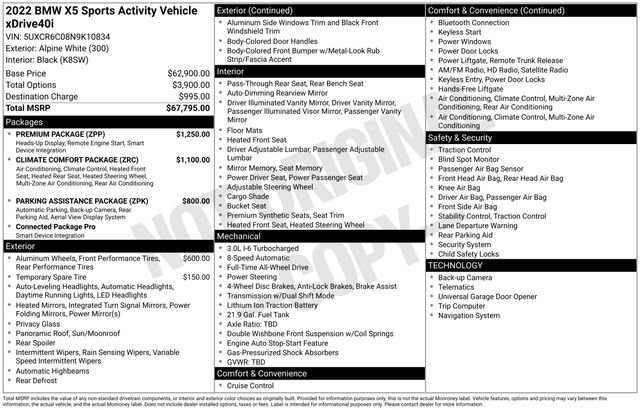 Used 2022 BMW X5 xDrive40i w/ Premium Package image 15