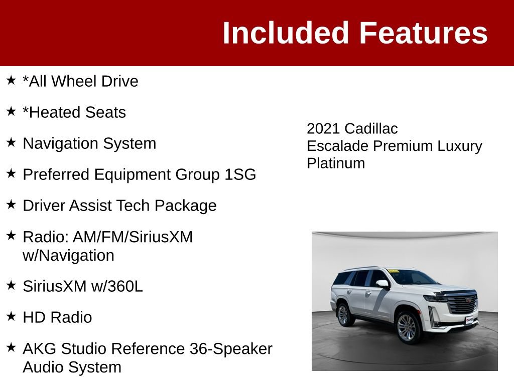 Used 2021 Cadillac Escalade Premium Luxury Platinum AWD/4WD image 3