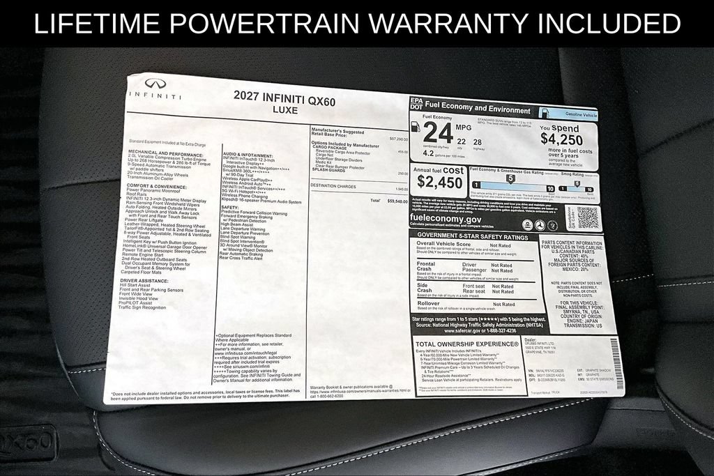 New 2027 INFINITI QX60 Luxe w/ Cargo Package FWD image 36