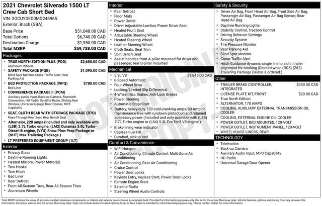 Used 2021 Chevrolet Silverado 1500 LT w/ True North Edition Plus AWD/4WD image 24