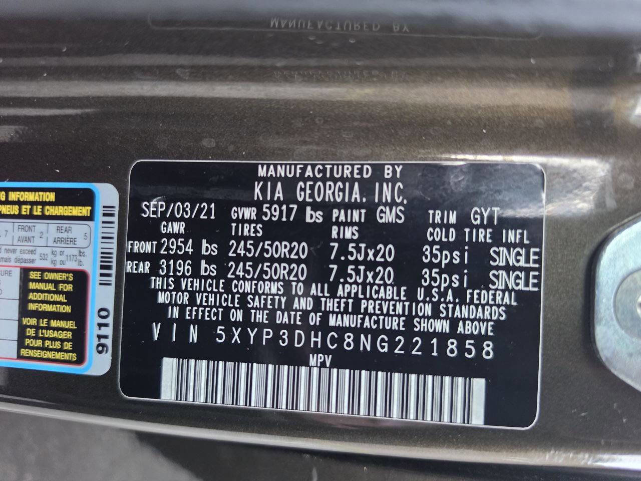 Used 2022 Kia Telluride EX w/ EX Premium Package AWD/4WD image 92