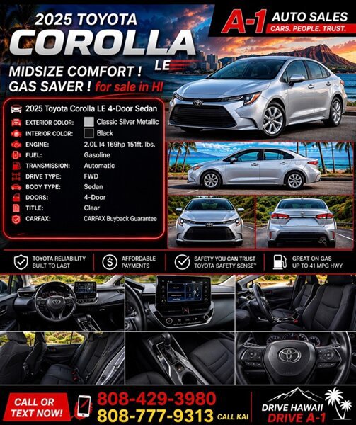 Used 2025 Toyota Corolla LE FWD image 2