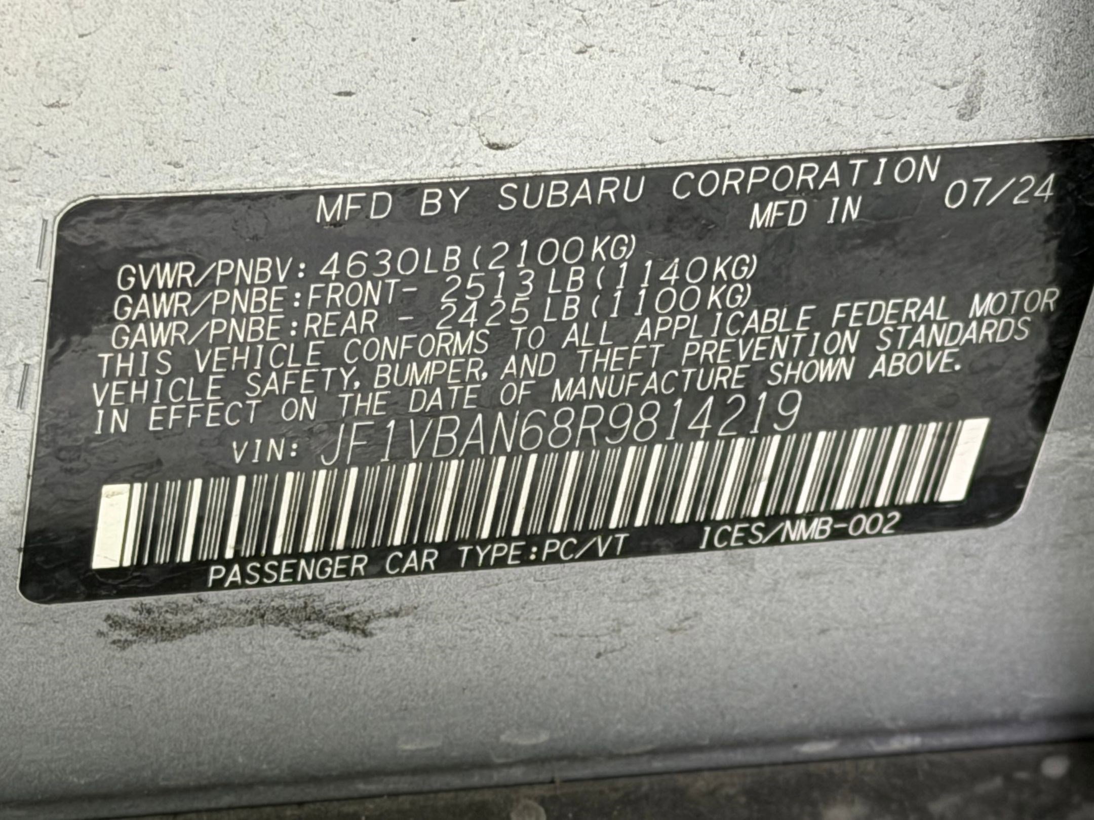 Used 2024 Subaru WRX Limited image 24