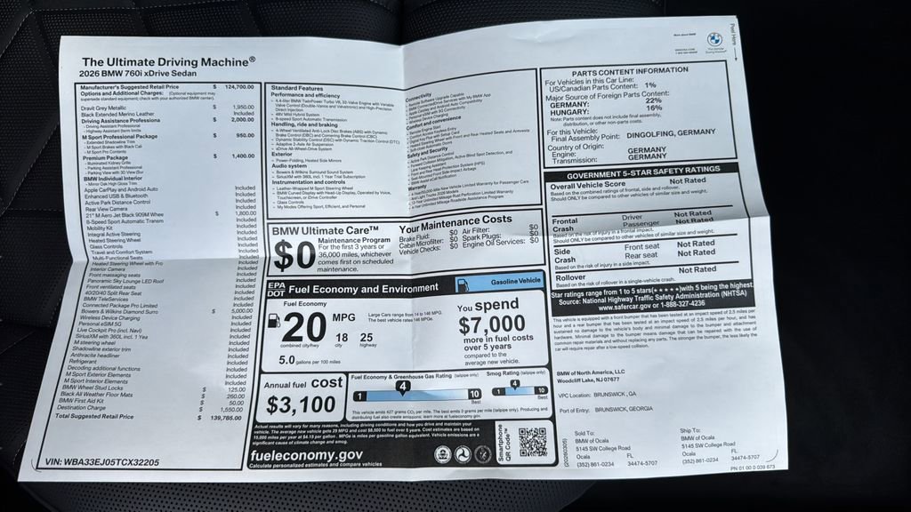 New 2026 BMW 760i xDrive image 35