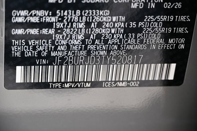 New 2026 Subaru Outback Touring XT AWD/4WD image 21
