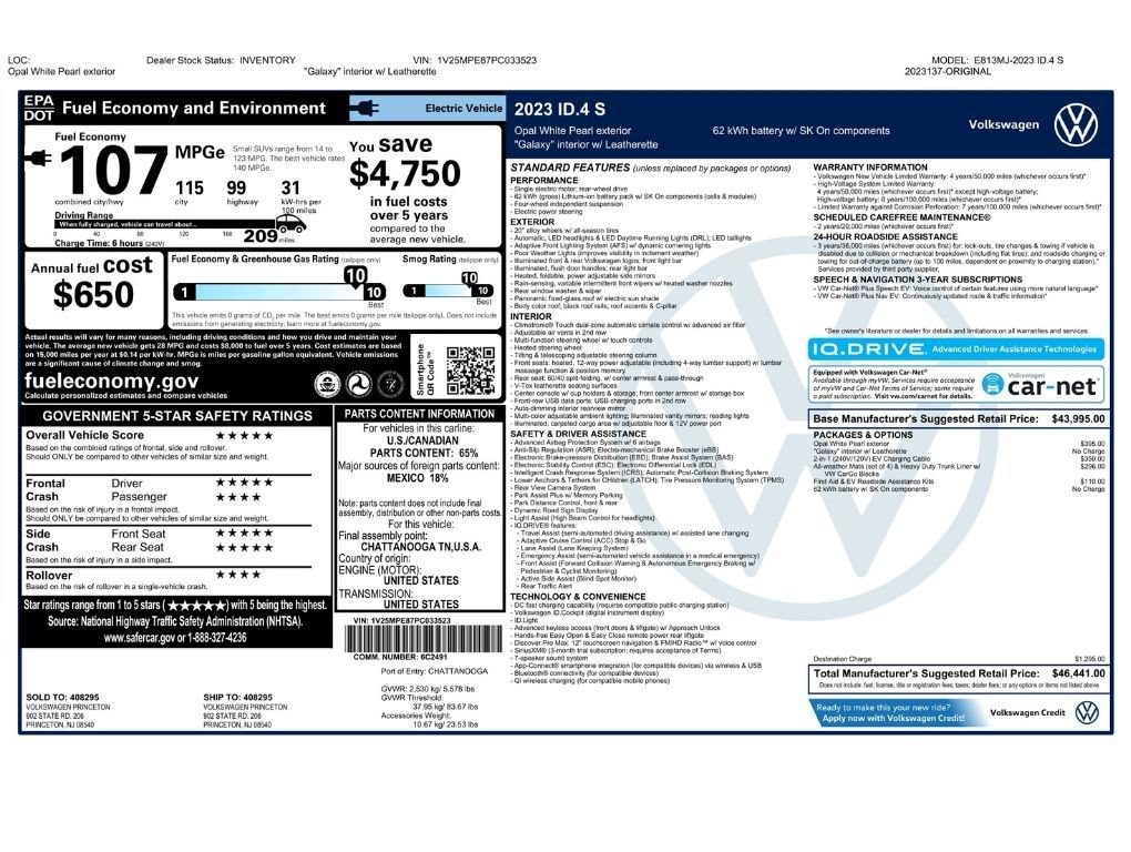 Used 2023 Volkswagen ID.4 S RWD image 2