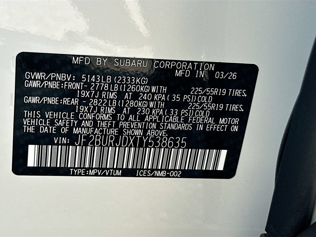 New 2026 Subaru Outback Touring XT AWD/4WD image 30