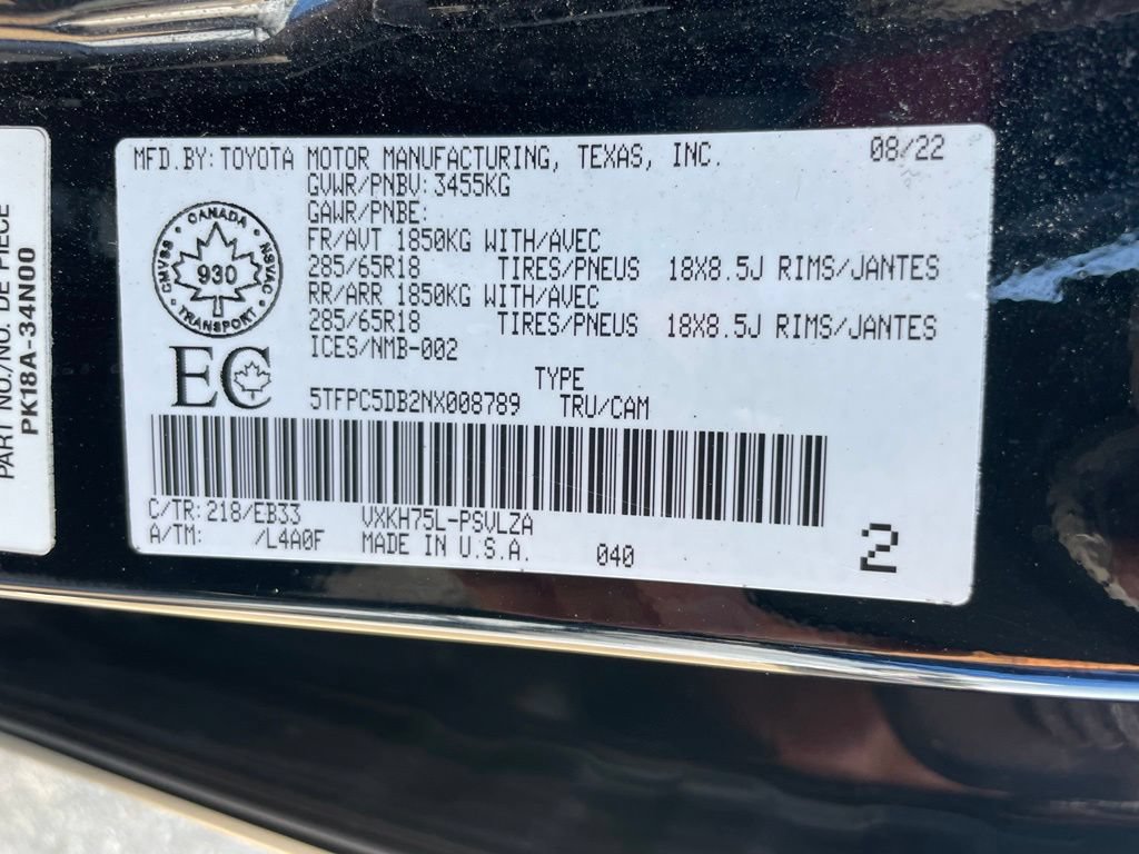 Used 2022 Toyota Tundra Limited AWD/4WD image 32