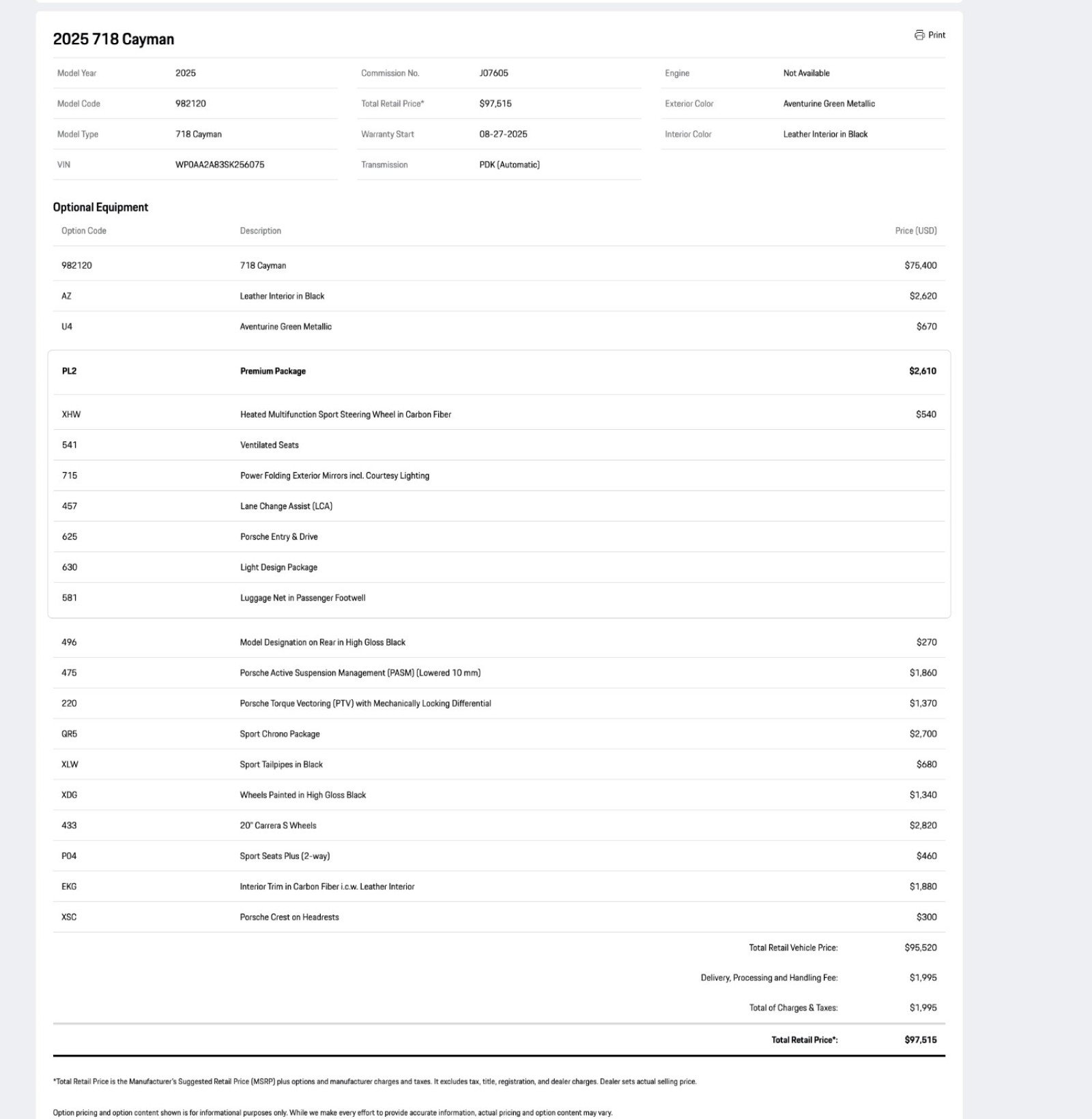 Certified 2025 Porsche 718 Cayman image 30