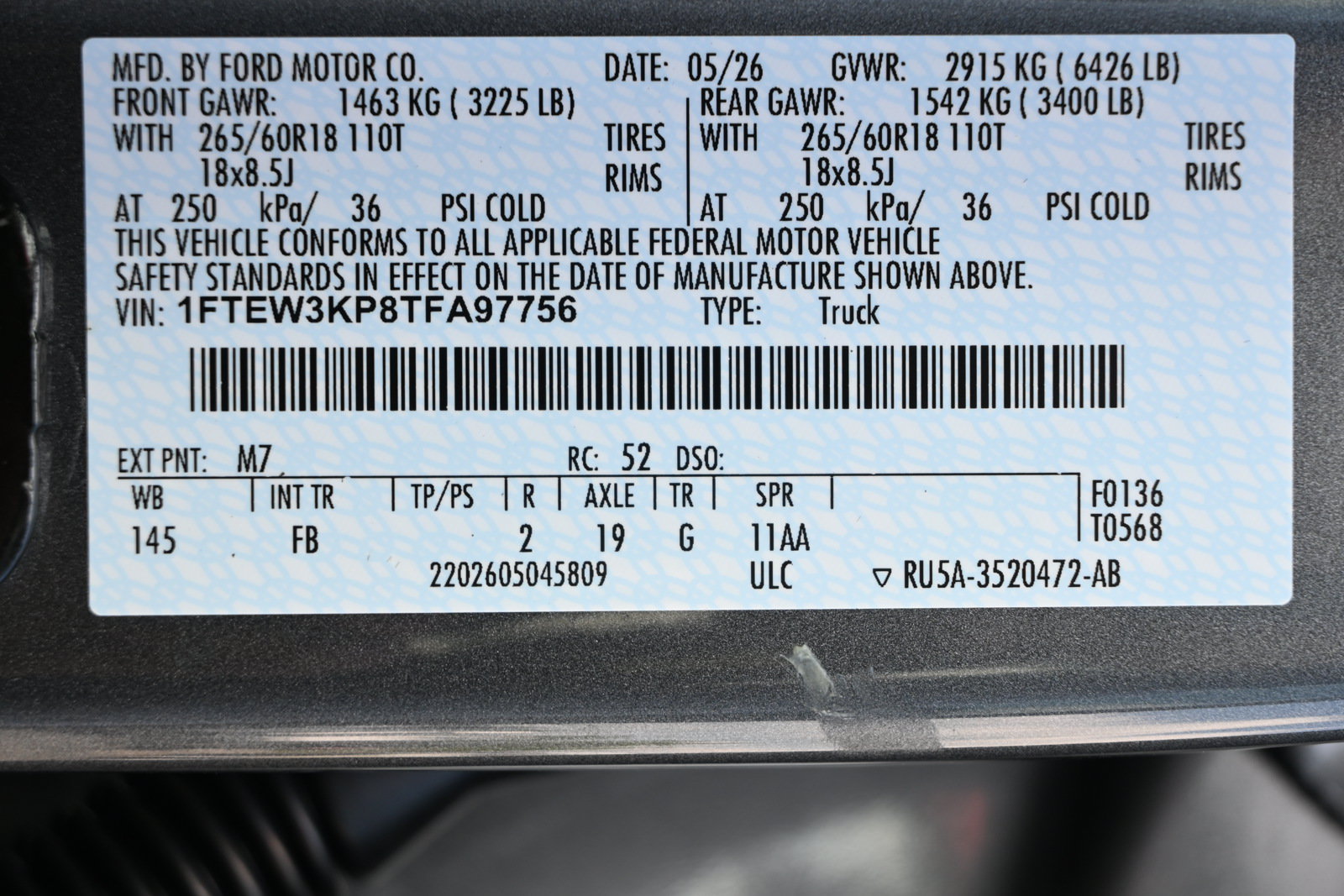 New 2026 Ford F150 XLT w/ Equipment Group 302A MID RWD image 47