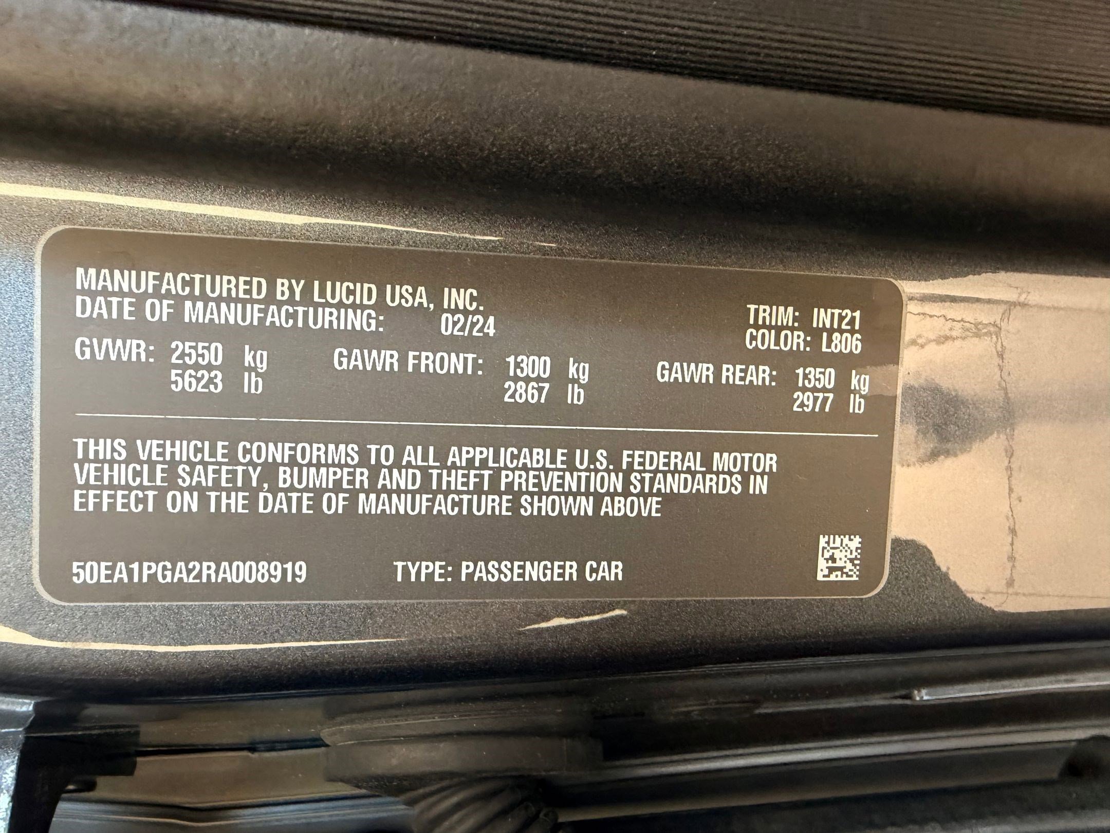 Used 2024 Lucid Air Pure image 16