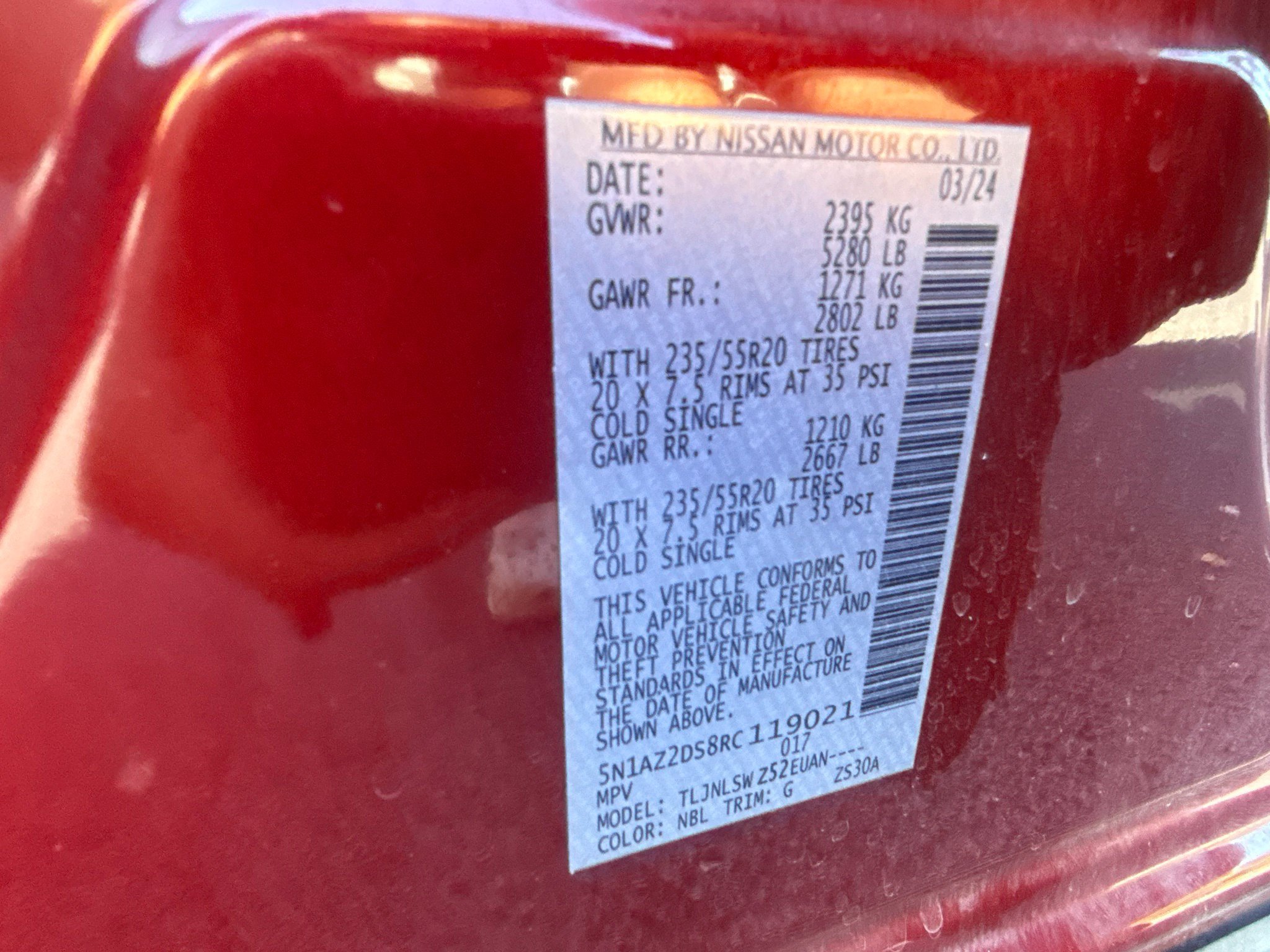 Used 2024 Nissan Murano Platinum w/ Cargo Package AWD/4WD image 28