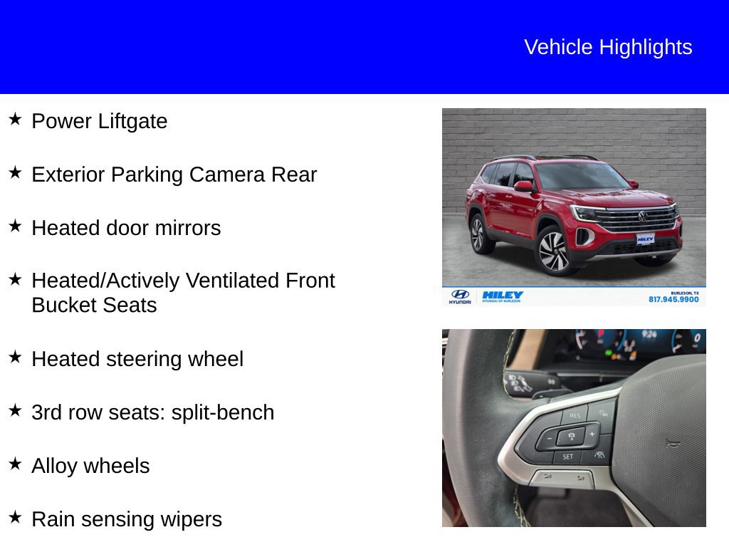 Used 2024 Volkswagen Atlas SE FWD image 9