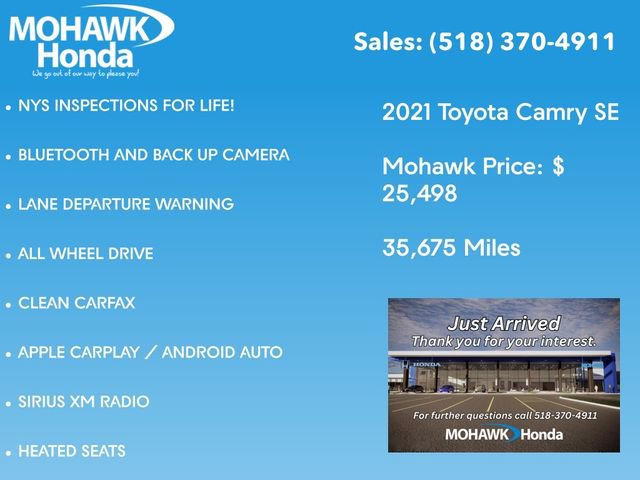 Used 2021 Toyota Camry SE w/ Cold Weather Package AWD/4WD image 3
