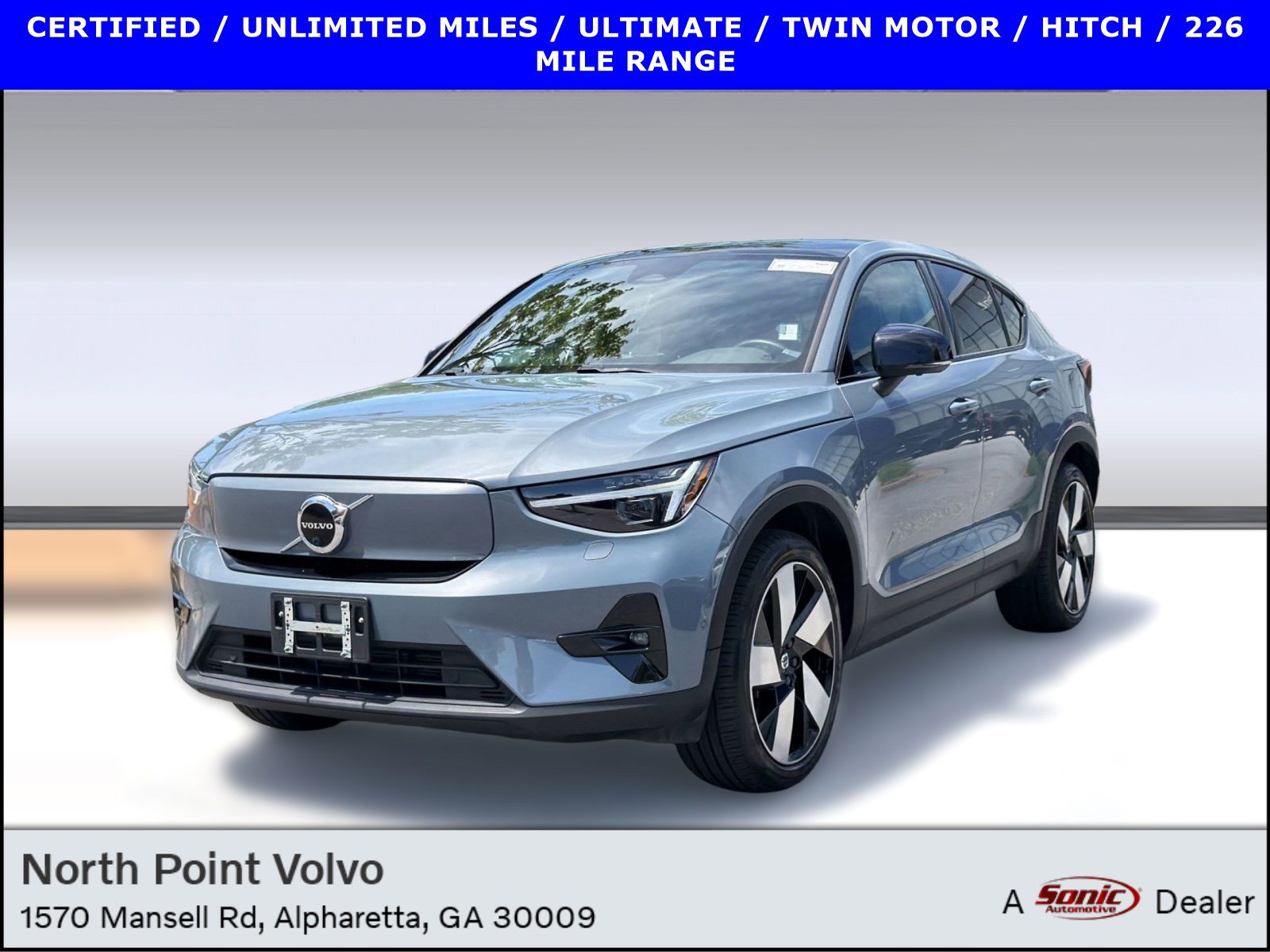 Certified 2023 Volvo C40 P8 Recharge Ultimate w/ Protection Package Premier