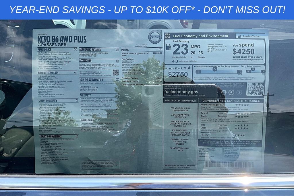 Used 2025 Volvo XC90 B6 Plus w/ Protection Package Premier image 31