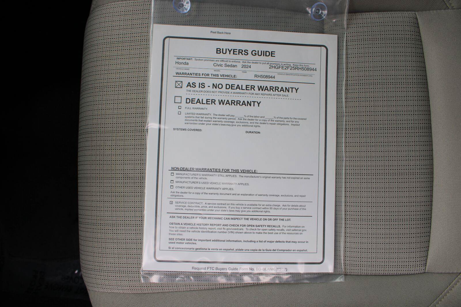 Used 2024 Honda Civic LX image 46