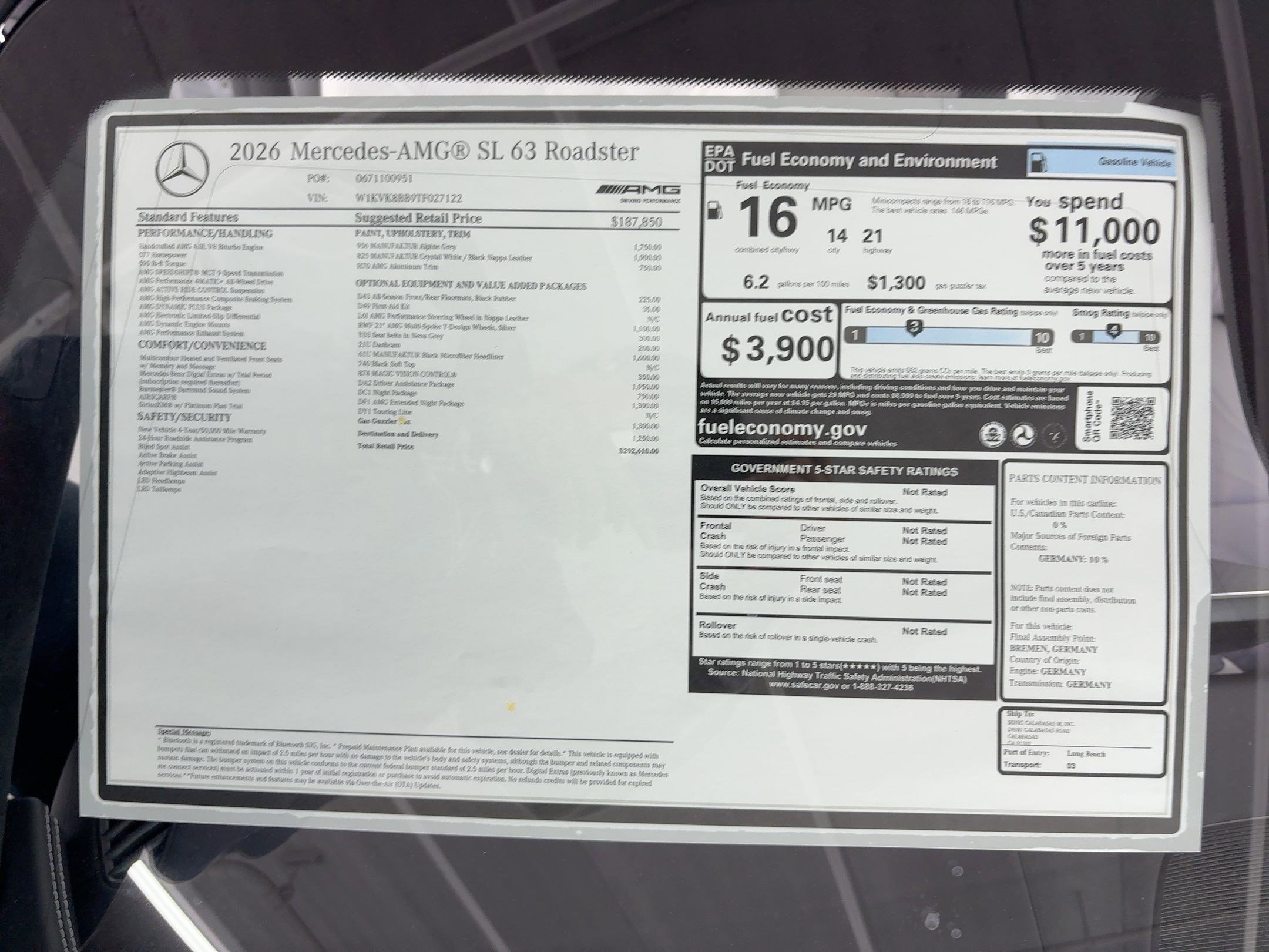 New 2026 Mercedes-Benz SL 63 AMG 4MATIC image 31