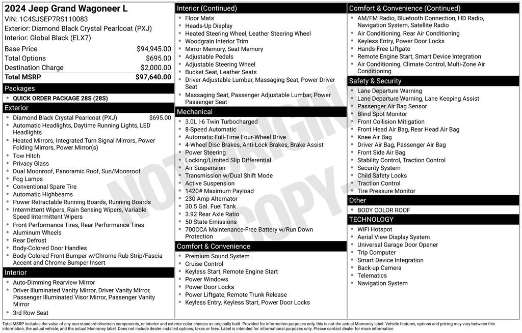 Used 2024 Jeep Grand Wagoneer L 4WD image 50