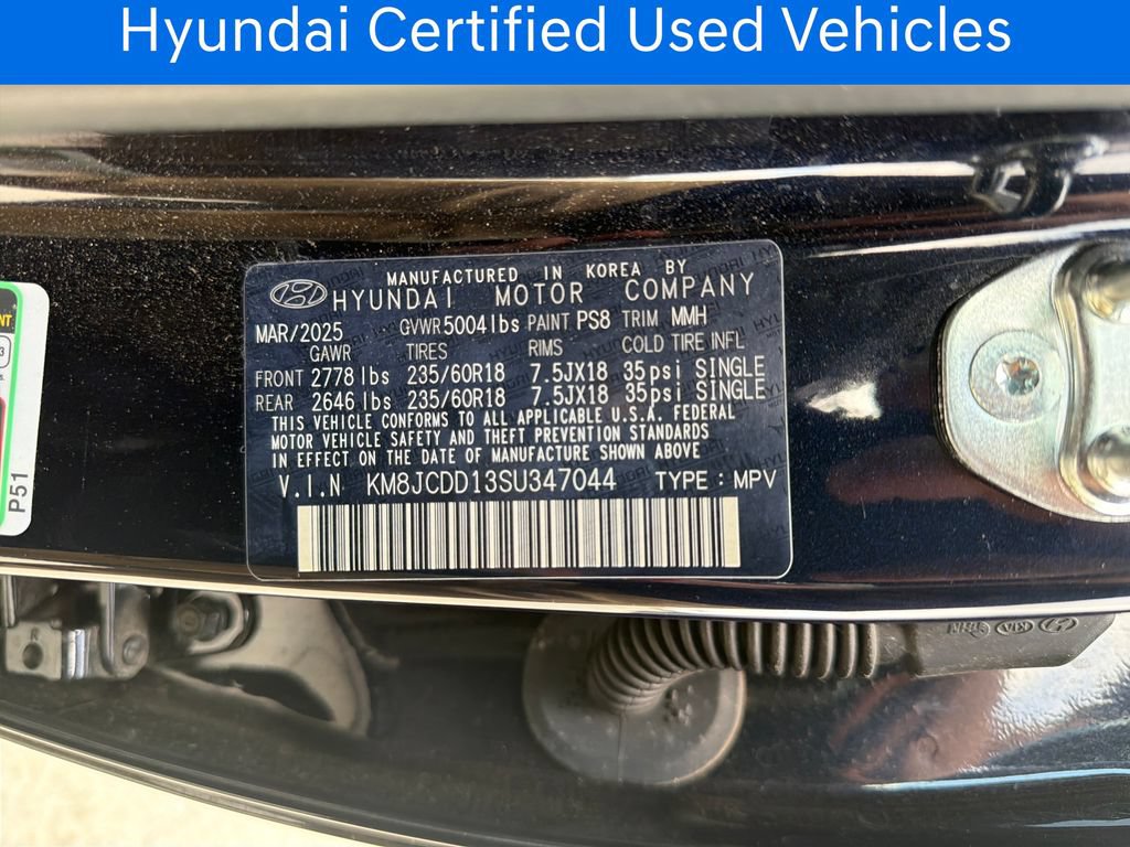 Certified 2025 Hyundai Tucson SEL AWD/4WD image 34