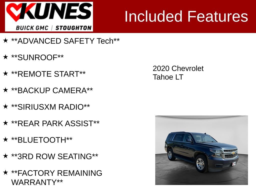 Used 2020 Chevrolet Tahoe LT AWD/4WD image 2