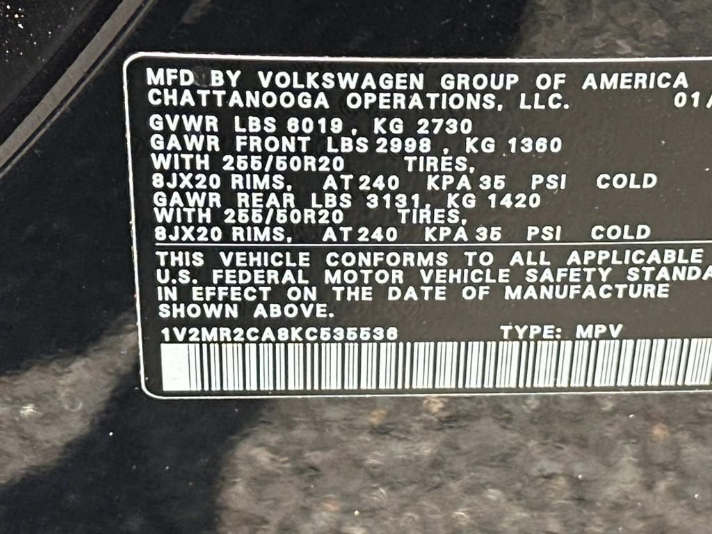 Used 2019 Volkswagen Atlas SEL AWD/4WD image 30