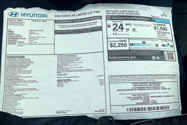 Used 2024 Hyundai Santa Fe Limited image 14