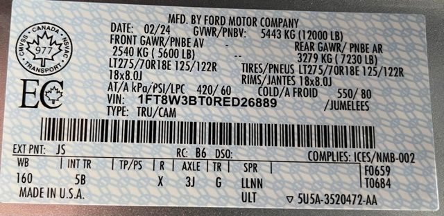 Used 2024 Ford F350 Lariat w/ Camper Package AWD/4WD image 60