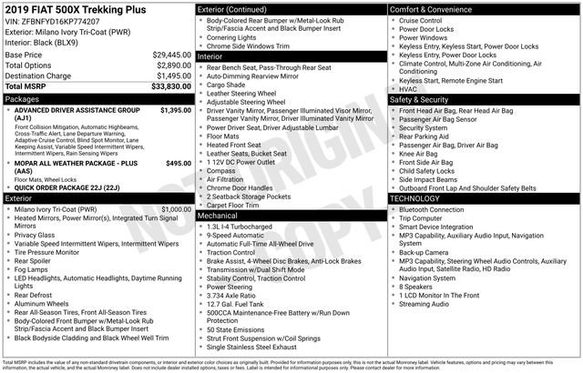 Used 2019 FIAT 500X Trekking Plus image 36