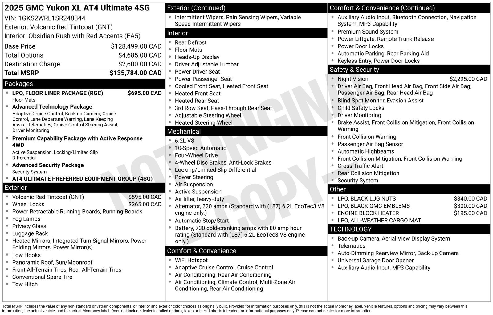 Used 2025 GMC Yukon XL AT4 Ultimate w/ LPO, Floor Liner Package AWD/4WD image 40