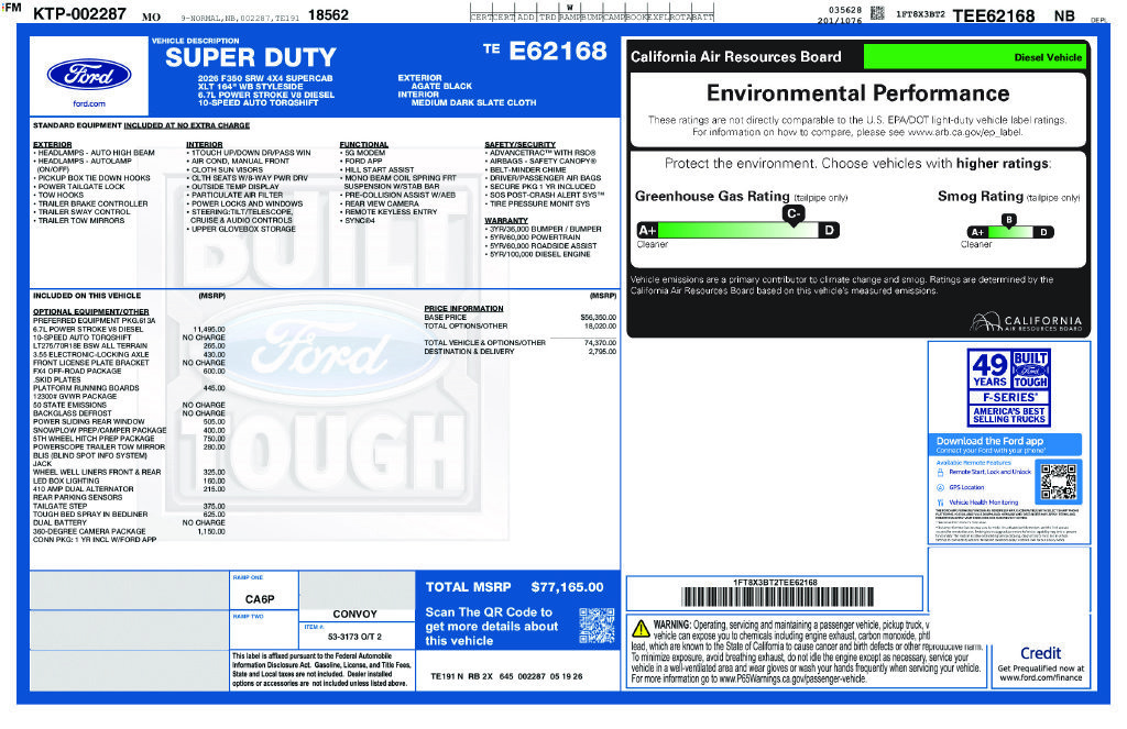 New 2026 Ford F350 XLT w/ 360-Degree Camera Package AWD/4WD image 30