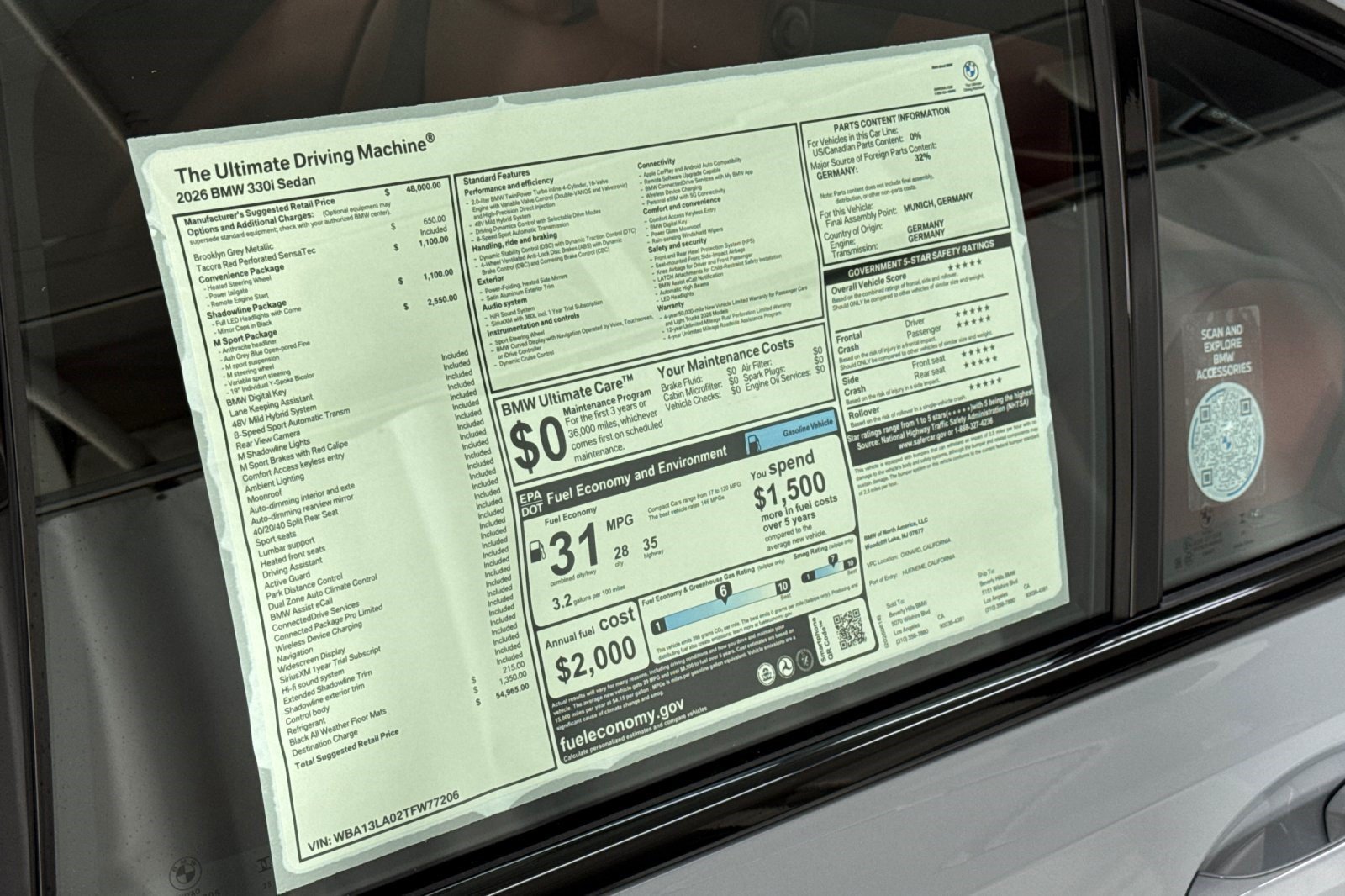 New 2026 BMW 330i Sedan w/ M Sport Package RWD image 29